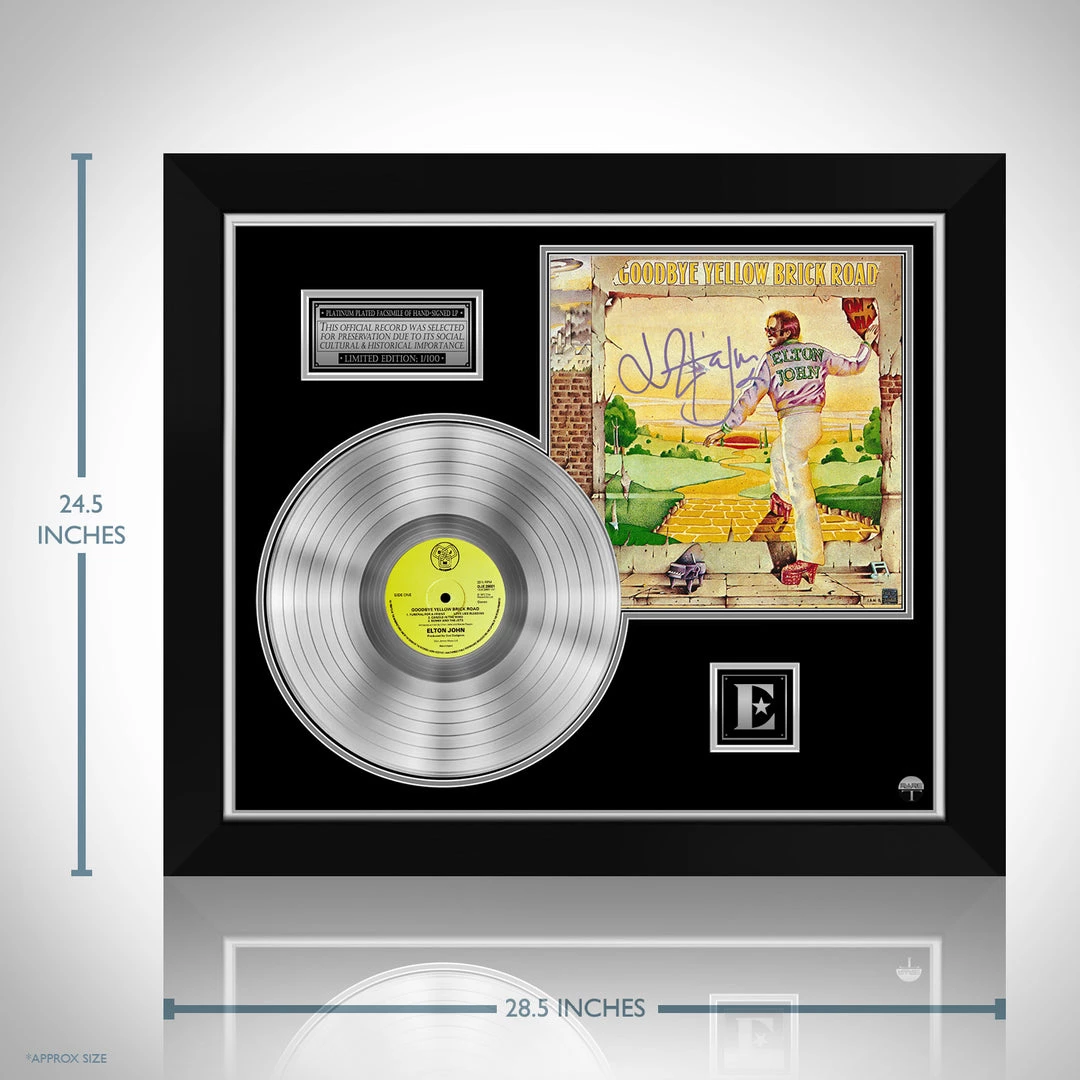 Rare-T Limited Edition Frames Elton John Goodbye Yellow Brick Road Platinum LP Limited Signature Edition Licensed Custom Frame 6 Rare-T Limited Edition Frames Elton John Goodbye Yellow Brick Road Platinum LP Limited Signature Edition Licensed Custom Frame