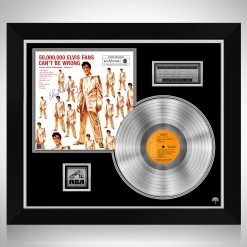 RARE-T Limited Edition Frames Elvis Presley - 50,000,000 Fans Can't Be Wrong Platinum LP Limited Signature Edition Studio Licensed Custom Frame