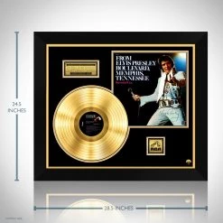 RARE-T Limited Edition Frames Elvis Presley Boulevard Memphis Tennessee Gold LP Limited Signature Edition Studio Licensed Custom Frame