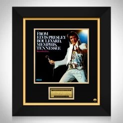 RARE-T Elvis Presley - Boulevard Memphis Tennessee LP Cover Limited Signature Edition Studio Licensed Custom Frame