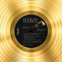 RARE-T Limited Edition Frames Elvis Presley 'Welcome To My World' Limited Collectors' Edition Studio Licensed Gold LP Custom Frame