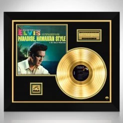 Rare-T Limited Edition Frames Elvis Presley 'Paradise Hawaiian Style' Limited Collectors' Edition Studio Licensed Gold LP Custom Frame