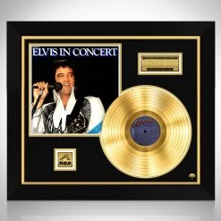 Rare-T Elvis Presley 'Elvis In Concert' Limited Collectors' Edition Studio Licensed Gold LP Custom Frame Limited Edition Frames