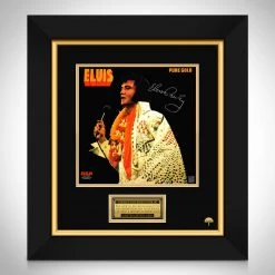 RARE-T Limited Edition Frames Elvis Presley - Pure Gold LP Cover Limited Signature Edition Studio Licensed Custom Frame