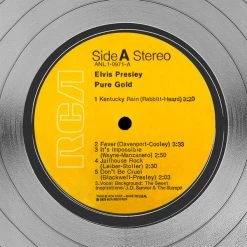 RARE-T Limited Edition Frames Elvis Presley Pure Gold Platinum LP Limited Signature Edition Studio Licensed Custom Frame