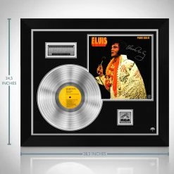 RARE-T Limited Edition Frames Elvis Presley Pure Gold Platinum LP Limited Signature Edition Studio Licensed Custom Frame