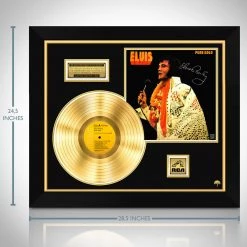RARE-T Limited Edition Frames Elvis Presley Pure Gold Gold LP Limited Signature Edition Studio Licensed Custom Frame