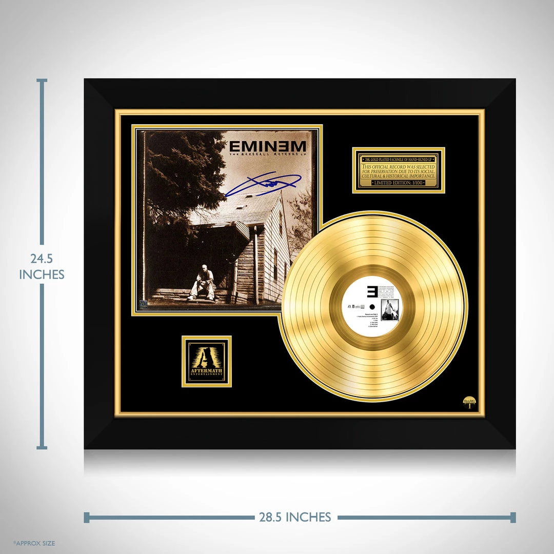 RARE-T Eminem Marshall Mathers Gold LP Limited Signature Edition Studio Licensed Custom Frame 6 RARE-T Eminem Marshall Mathers Gold LP Limited Signature Edition Studio Licensed Custom Frame