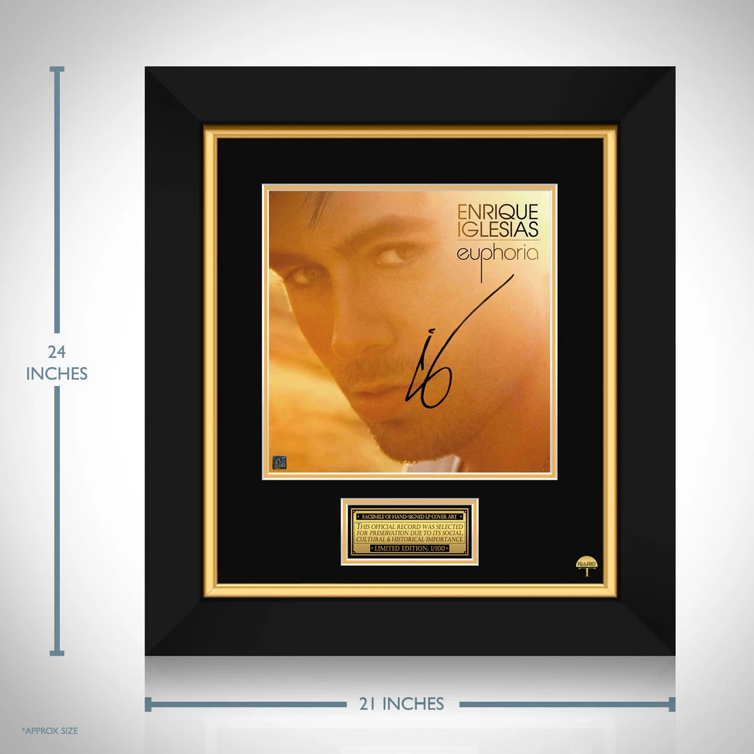 RARE-T Enrique Iglesias - Euphoria LP Cover Limited Signature Edition Studio Licensed Custom Frame 3 RARE-T Enrique Iglesias - Euphoria LP Cover Limited Signature Edition Studio Licensed Custom Frame