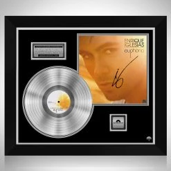 RARE-T Enrique Iglesias - Euphoria Platinum LP Limited Signature Edition Studio Licensed Custom Frame