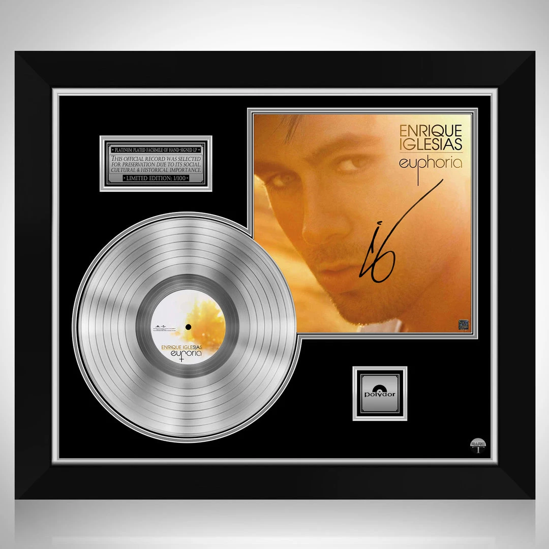 RARE-T Enrique Iglesias - Euphoria Platinum LP Limited Signature Edition Studio Licensed Custom Frame 1 RARE-T Enrique Iglesias - Euphoria Platinum LP Limited Signature Edition Studio Licensed Custom Frame
