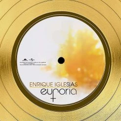 RARE-T Enrique Iglesias - Euphoria Gold LP Limited Signature Edition Studio Licensed Custom Frame
