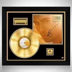 RARE-T Enrique Iglesias - Euphoria Gold LP Limited Signature Edition Studio Licensed Custom Frame