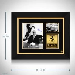 RARE-T Enzo Ferrari Photo Limited Signature Edition Studio Licensed Custom Frame Sports Memorabilia