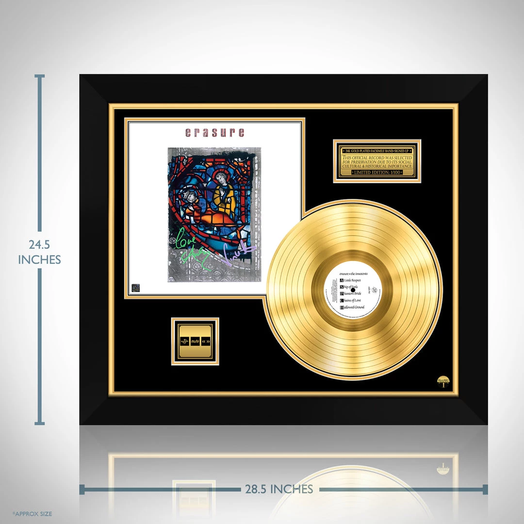 RARE-T Erasure - The Innocents Gold LP Limited Signature Edition Studio Licensed Custom Frame 3 RARE-T Erasure - The Innocents Gold LP Limited Signature Edition Studio Licensed Custom Frame