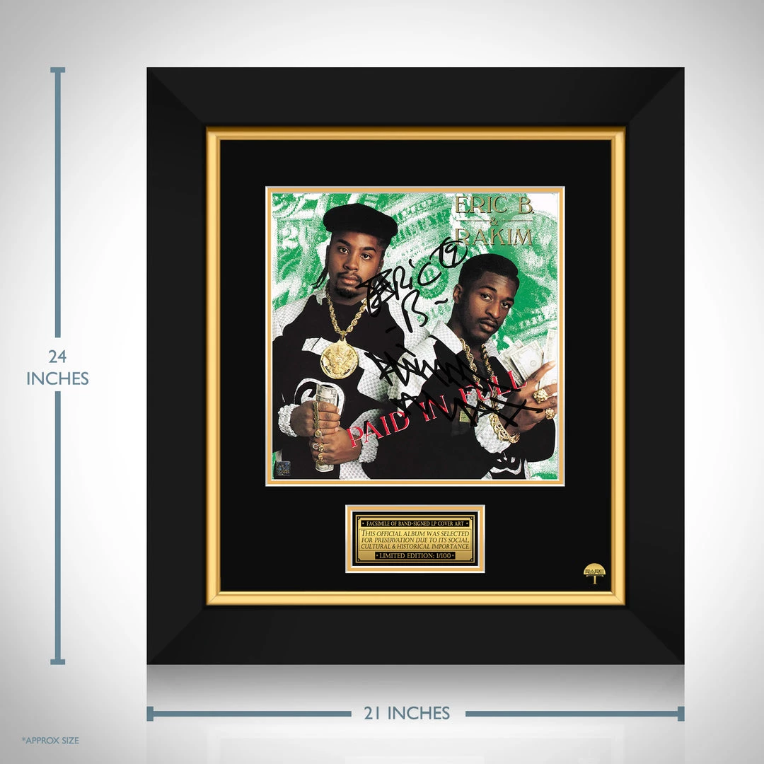 RARE-T Limited Edition Frames Eric B. & Rakim - Paid In Full LP Cover Limited Signature Edition Studio Licensed Custom Frame 3 RARE-T Limited Edition Frames Eric B. & Rakim - Paid In Full LP Cover Limited Signature Edition Studio Licensed Custom Frame