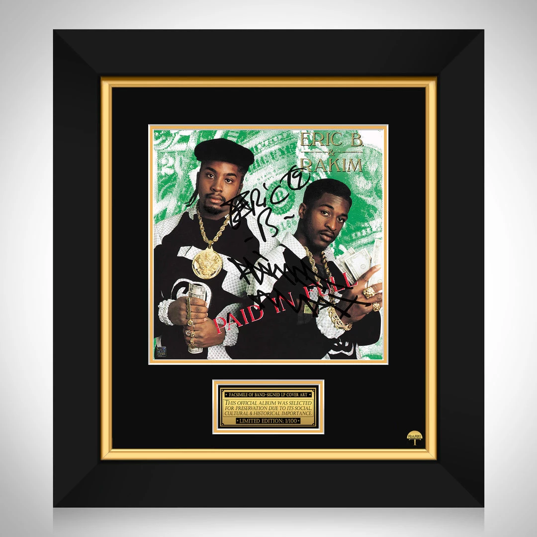 RARE-T Limited Edition Frames Eric B. & Rakim - Paid In Full LP Cover Limited Signature Edition Studio Licensed Custom Frame 1 RARE-T Limited Edition Frames Eric B. & Rakim - Paid In Full LP Cover Limited Signature Edition Studio Licensed Custom Frame