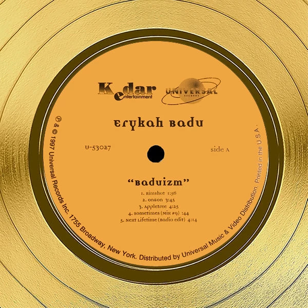 RARE-T Erykah Badu - Baduizm Gold LP Limited Signature Edition Studio Licensed Custom Frame 5 RARE-T Erykah Badu - Baduizm Gold LP Limited Signature Edition Studio Licensed Custom Frame