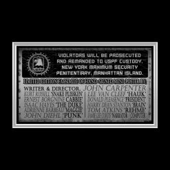 RARE-T Escape From New York Mini Poster Limited Signature Edition Studio Licensed Custom Frame