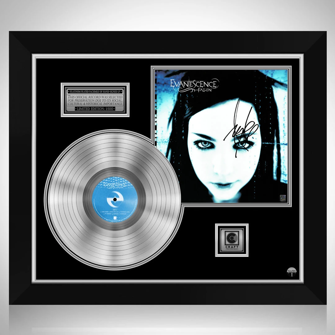 RARE-T Limited Edition Frames Evanescence Fallen Platinum LP Limited Signature Edition Studio Licensed Custom Frame 1 RARE-T Limited Edition Frames Evanescence Fallen Platinum LP Limited Signature Edition Studio Licensed Custom Frame