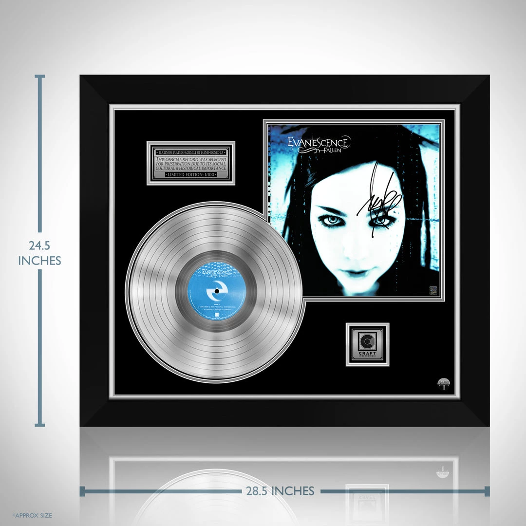RARE-T Limited Edition Frames Evanescence Fallen Platinum LP Limited Signature Edition Studio Licensed Custom Frame 6 RARE-T Limited Edition Frames Evanescence Fallen Platinum LP Limited Signature Edition Studio Licensed Custom Frame