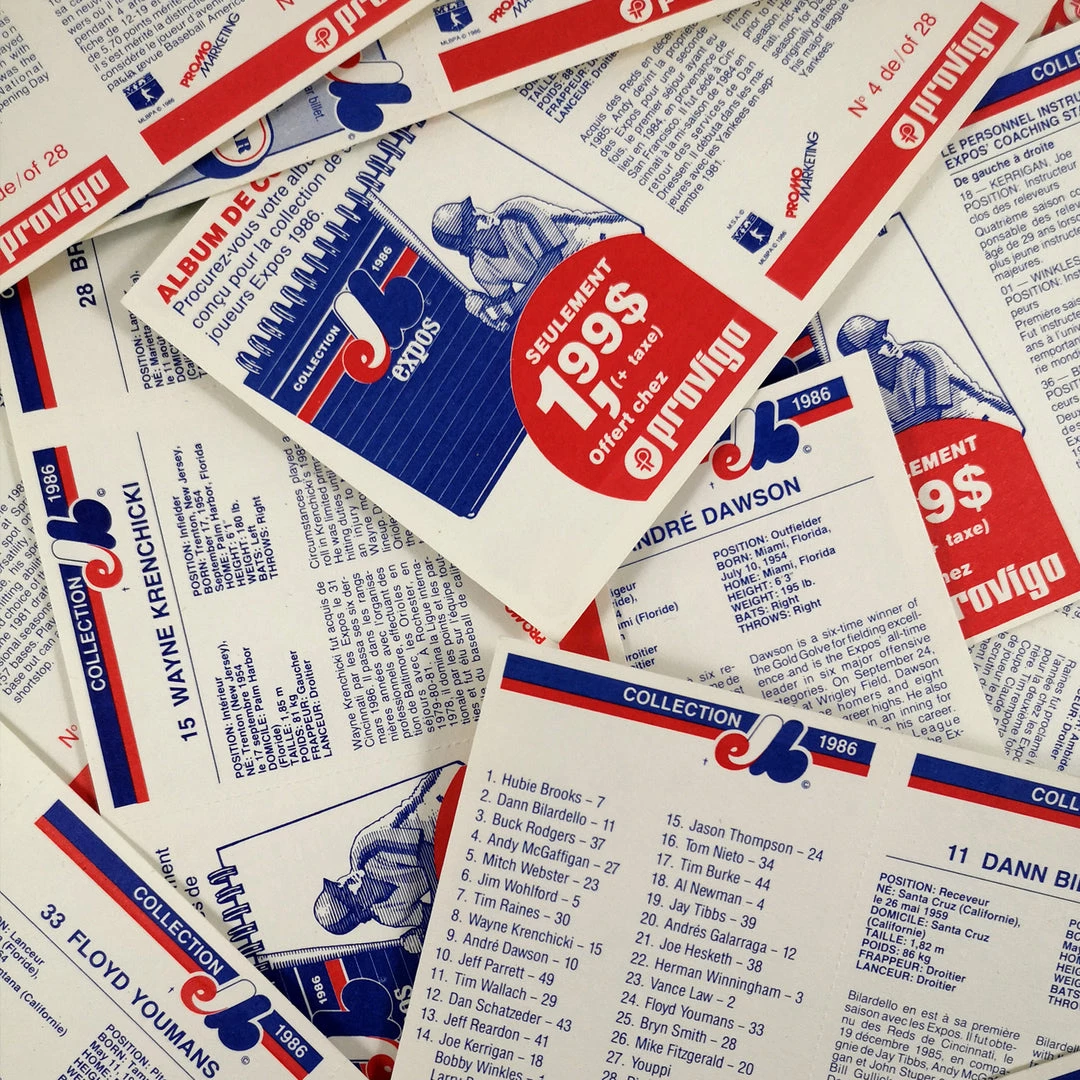RARE-T Montreal Expos- Vintage 1987 Set Of 14 Provigo Coupon Baseball Cards Sports Memorabilia 2 RARE-T Montreal Expos- Vintage 1987 Set Of 14 Provigo Coupon Baseball Cards Sports Memorabilia