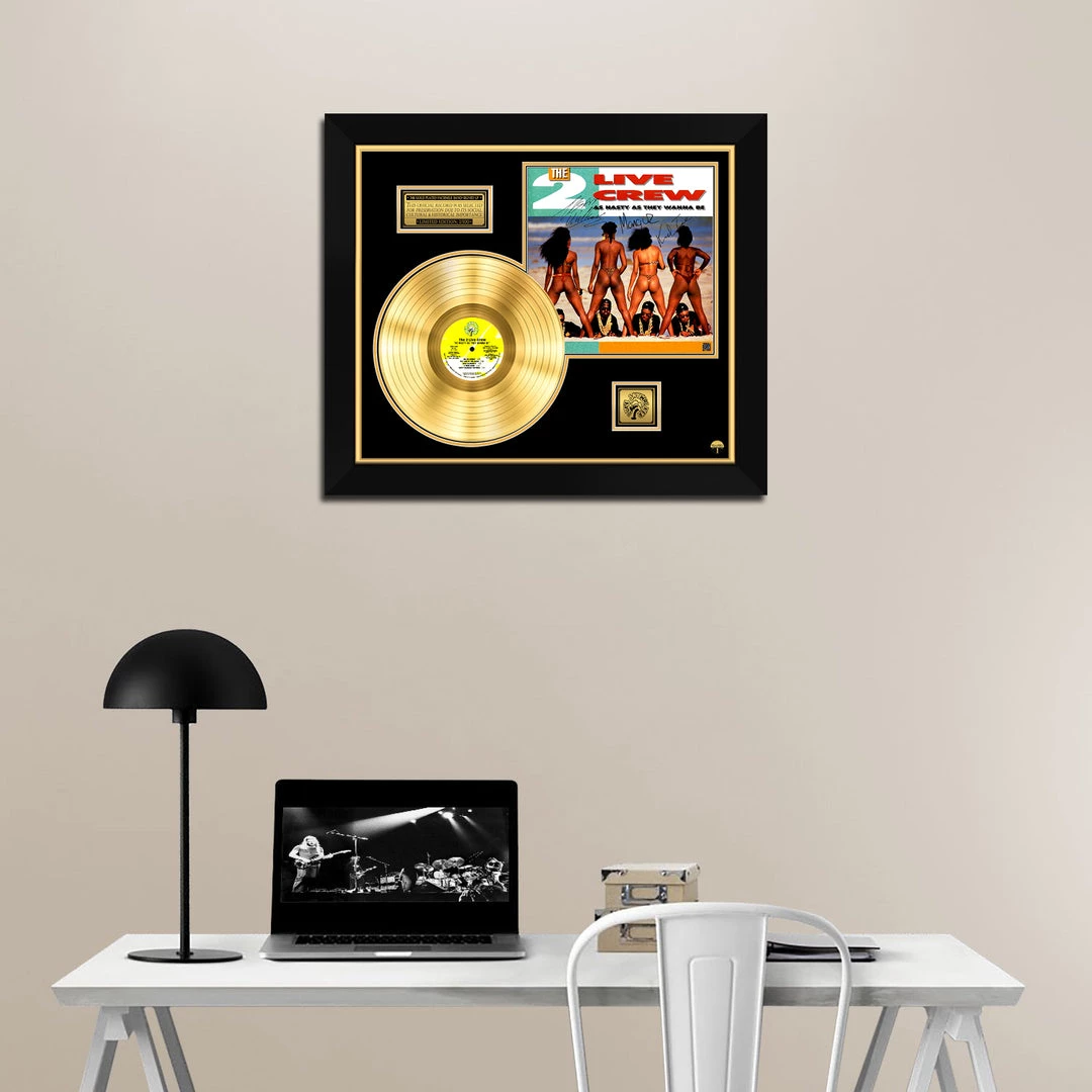 RARE-T 2 Live Crew As Nasty As They Wanna Be Gold LP Limited Signature Edition Studio Licensed Custom Frame 2 RARE-T 2 Live Crew As Nasty As They Wanna Be Gold LP Limited Signature Edition Studio Licensed Custom Frame