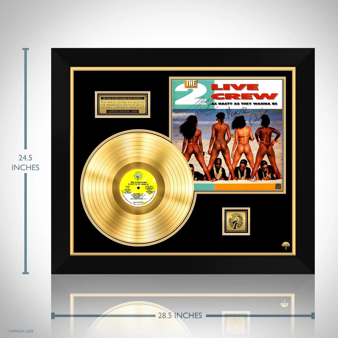 RARE-T 2 Live Crew As Nasty As They Wanna Be Gold LP Limited Signature Edition Studio Licensed Custom Frame 3 RARE-T 2 Live Crew As Nasty As They Wanna Be Gold LP Limited Signature Edition Studio Licensed Custom Frame