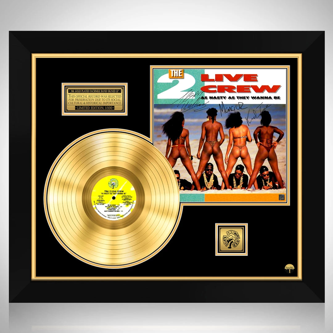 RARE-T 2 Live Crew As Nasty As They Wanna Be Gold LP Limited Signature Edition Studio Licensed Custom Frame 1 RARE-T 2 Live Crew As Nasty As They Wanna Be Gold LP Limited Signature Edition Studio Licensed Custom Frame
