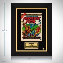 RARE-T The Fabulous Fantastic 4 Large Comic Book Cover Art Limited Signature Edition Studio Licensed Custom Frame Limited Edition Frames