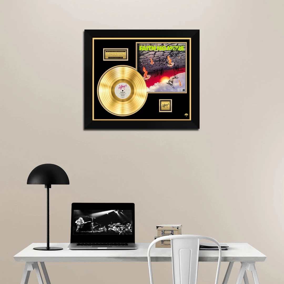 RARE-T Faith No More - The Real Thing Gold LP Limited Signature Edition Studio Licensed Custom Frame 2 RARE-T Faith No More - The Real Thing Gold LP Limited Signature Edition Studio Licensed Custom Frame