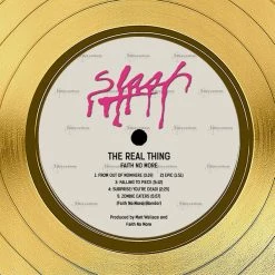 RARE-T Faith No More - The Real Thing Gold LP Limited Signature Edition Studio Licensed Custom Frame 16 RARE-T Faith No More - The Real Thing Gold LP Limited Signature Edition Studio Licensed Custom Frame
