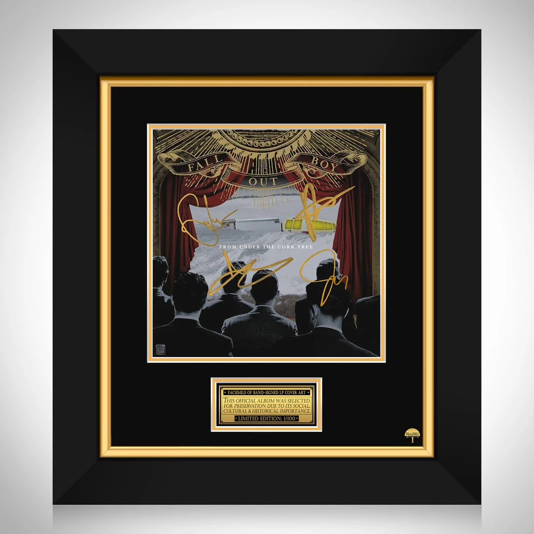 RARE-T Fall Out Boy From Under The Cork Tree LP Cover Limited Signature Edition Studio Licensed Custom Frame Limited Edition Frames 1 RARE-T Fall Out Boy From Under The Cork Tree LP Cover Limited Signature Edition Studio Licensed Custom Frame Limited Edition Frames