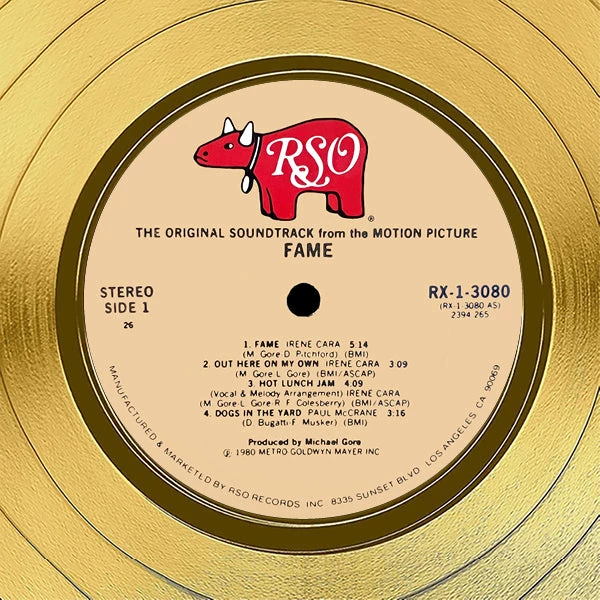 RARE-T Fame 1980 - Original Soundtrack From The Motion Picture Gold LP Limited Signature Edition Studio Licensed Custom Frame 4 RARE-T Fame 1980 - Original Soundtrack From The Motion Picture Gold LP Limited Signature Edition Studio Licensed Custom Frame