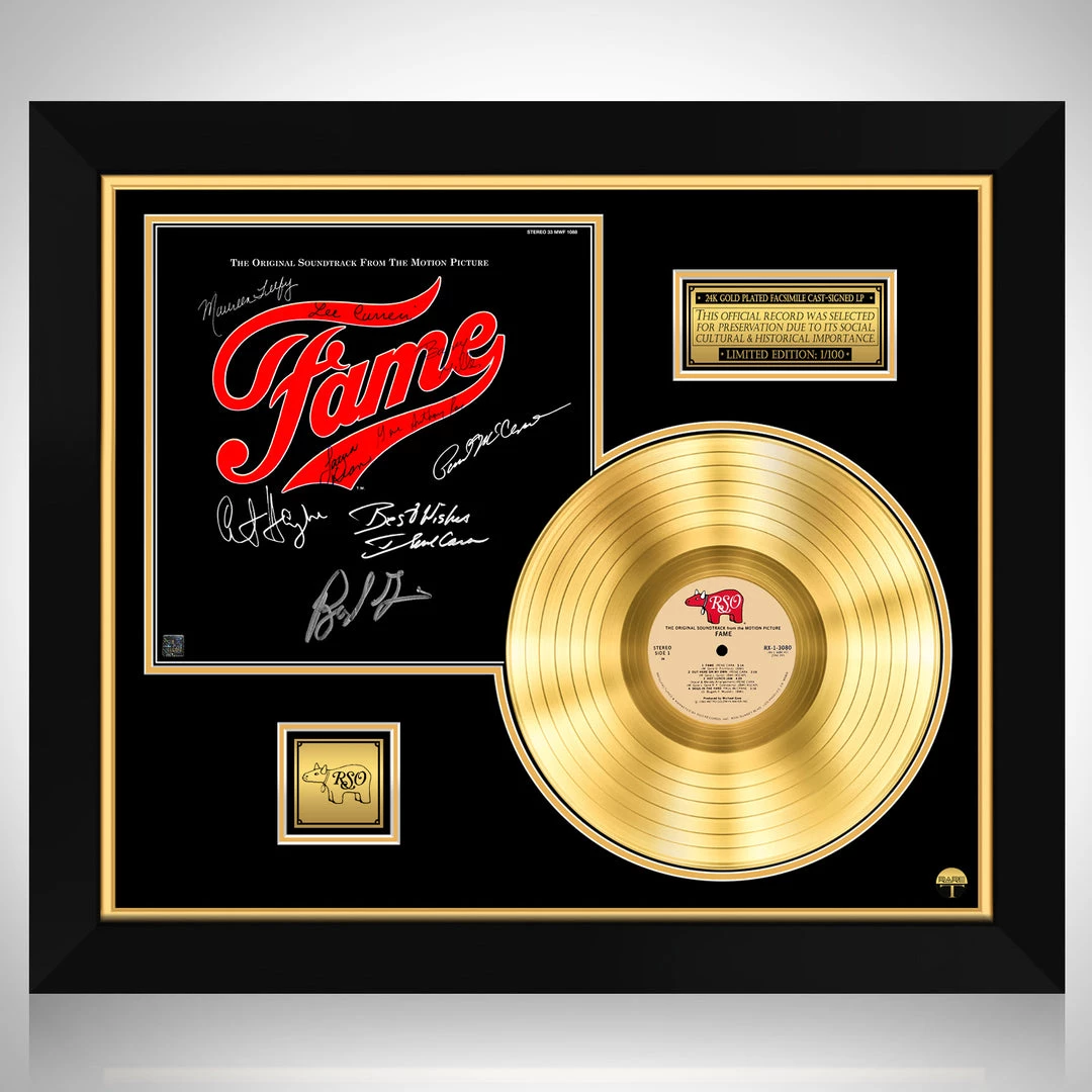 RARE-T Fame 1980 - Original Soundtrack From The Motion Picture Gold LP Limited Signature Edition Studio Licensed Custom Frame 1 RARE-T Fame 1980 - Original Soundtrack From The Motion Picture Gold LP Limited Signature Edition Studio Licensed Custom Frame
