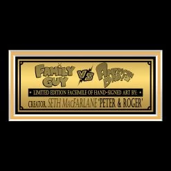 RARE-T Family Guy Vs American Dad Photo Limited Signature Edition Studio Licensed Custom Frame Limited Edition Frames