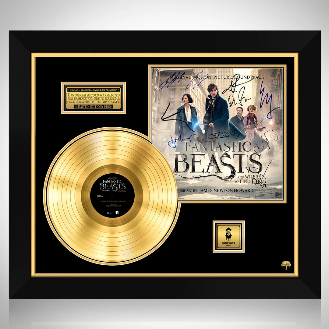 RARE-T Fantastic Beasts And Where To Find Them - Original Motion Picture Soundtrack Gold LP Limited Signature Edition Studio Licensed Custom Frame Limited Edition Frames 1 RARE-T Fantastic Beasts And Where To Find Them - Original Motion Picture Soundtrack Gold LP Limited Signature Edition Studio Licensed Custom Frame Limited Edition Frames