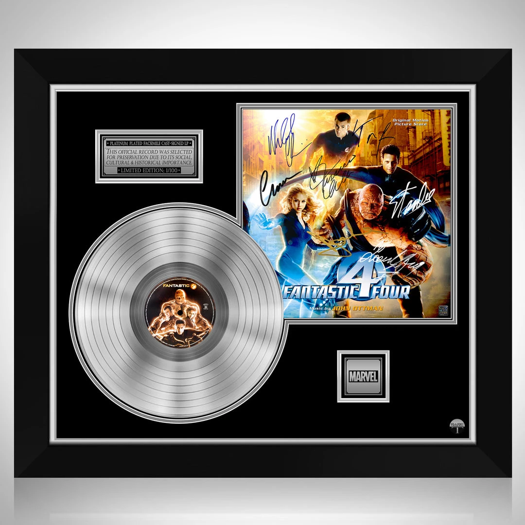 RARE-T Fantastic Four 2005 - Original Motion Picture Score Platinum LP Limited Signature Edition Studio Licensed Custom Frame 1 RARE-T Fantastic Four 2005 - Original Motion Picture Score Platinum LP Limited Signature Edition Studio Licensed Custom Frame