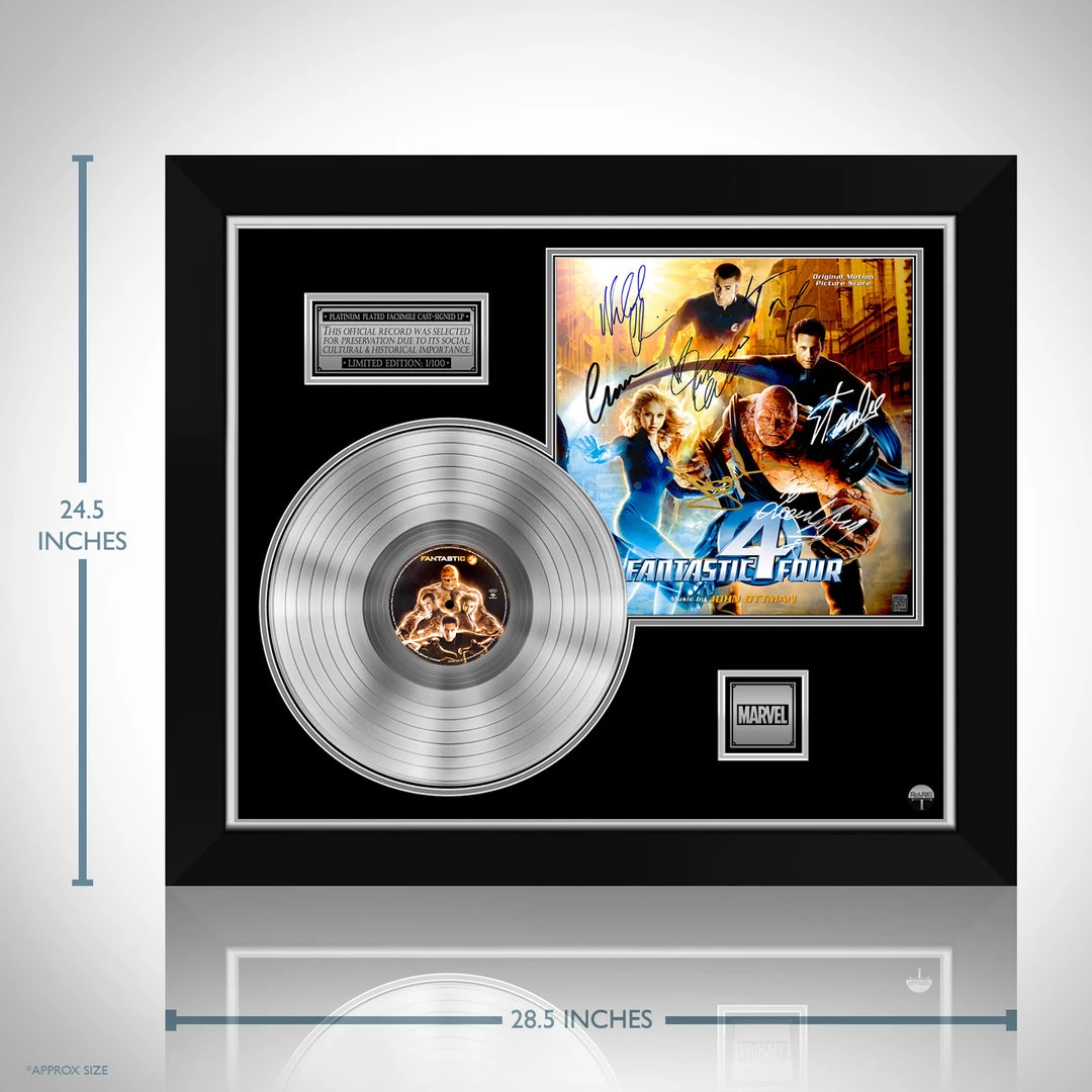 RARE-T Fantastic Four 2005 - Original Motion Picture Score Platinum LP Limited Signature Edition Studio Licensed Custom Frame 3 RARE-T Fantastic Four 2005 - Original Motion Picture Score Platinum LP Limited Signature Edition Studio Licensed Custom Frame