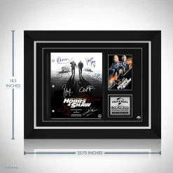 RARE-T Fast & Furious Presents Hobbs & Shaw Script Limited Signature Edition Studio Licensed Custom Frame