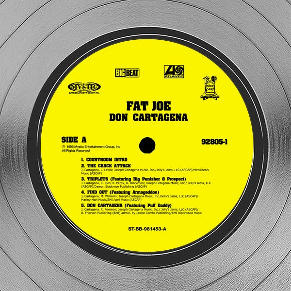 RARE-T Limited Edition Frames Fat Joe - Don Cartagena Platinum LP Limited Signature Edition Studio Licensed Custom Frame 6 RARE-T Limited Edition Frames Fat Joe - Don Cartagena Platinum LP Limited Signature Edition Studio Licensed Custom Frame