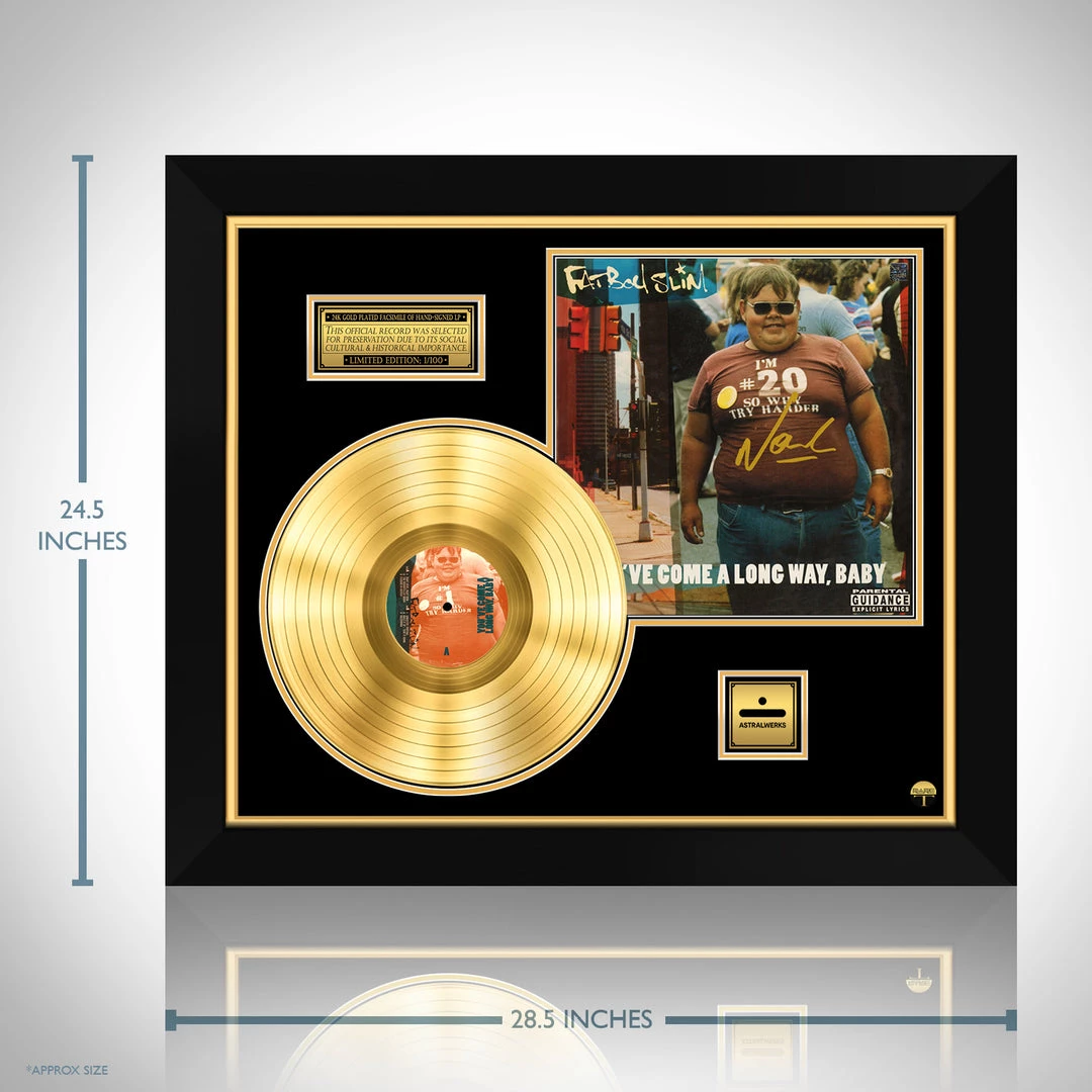 RARE-T Fatboy Slim - You’ve Come A Long Way, Baby Gold LP Limited Signature Edition Studio Licensed Custom Frame Limited Edition Frames 3 RARE-T Fatboy Slim - You’ve Come A Long Way, Baby Gold LP Limited Signature Edition Studio Licensed Custom Frame Limited Edition Frames