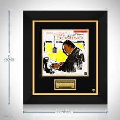 RARE-T Fats Domino - Rock And Rollin' With Fats Domino LP Cover Limited Signature Edition Studio Licensed Custom Frame Limited Edition Frames