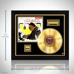 RARE-T Fats Domino - Rock And Rollin' With Fats Domino Gold LP Limited Signature Edition Studio Licensed Custom Frame Limited Edition Frames 12 RARE-T Fats Domino - Rock And Rollin' With Fats Domino Gold LP Limited Signature Edition Studio Licensed Custom Frame Limited Edition Frames