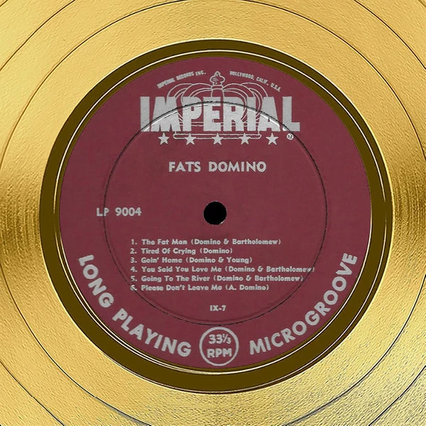 RARE-T Fats Domino - Rock And Rollin' With Fats Domino Gold LP Limited Signature Edition Studio Licensed Custom Frame Limited Edition Frames 5 RARE-T Fats Domino - Rock And Rollin' With Fats Domino Gold LP Limited Signature Edition Studio Licensed Custom Frame Limited Edition Frames