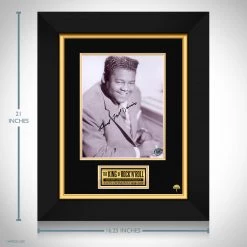 RARE-T Fats Domino Photo Limited Signature Edition Studio Licensed Custom Frame