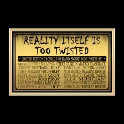 RARE-T NEW Fear & Loathing In Las Vegas Mini Poster Limited Signature Edition Studio Licensed Custom Frame 18 RARE-T NEW Fear & Loathing In Las Vegas Mini Poster Limited Signature Edition Studio Licensed Custom Frame