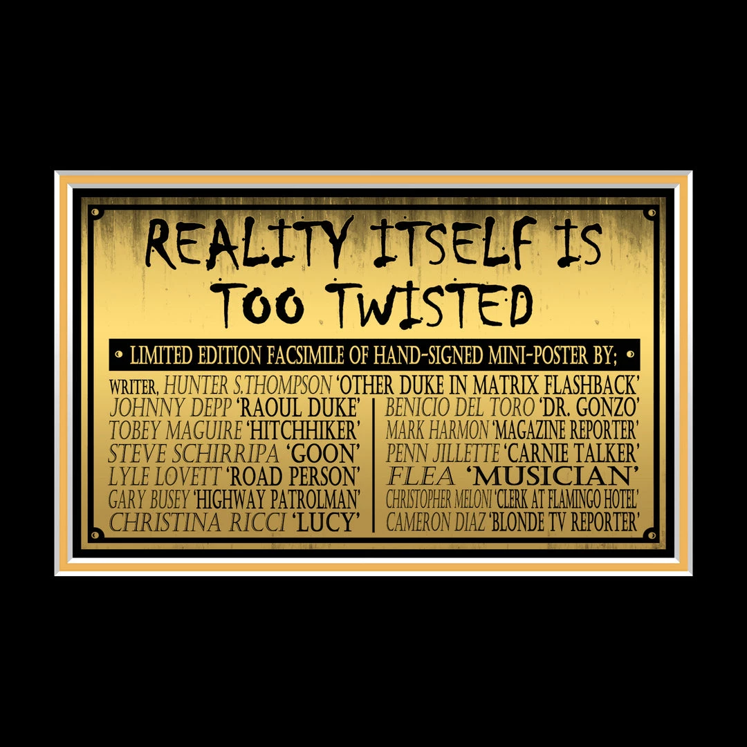 RARE-T NEW Fear & Loathing In Las Vegas Mini Poster Limited Signature Edition Studio Licensed Custom Frame 8 RARE-T NEW Fear & Loathing In Las Vegas Mini Poster Limited Signature Edition Studio Licensed Custom Frame