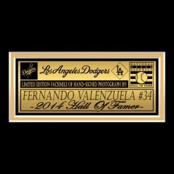 RARE-T Los Angeles Dodgers - Fernando Valenzuela Photo Limited Signature Edition Studio Licensed Custom Frame Sports Memorabilia