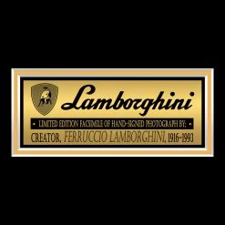 RARE-T Limited Edition Frames Ferruccio Lamborghini Photo Limited Signature Edition Studio Licensed Custom Frame